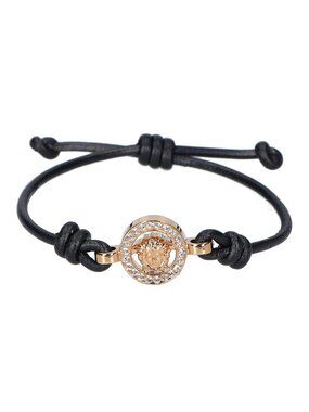 Versace Medusa '95 Crystal Leather Bracelet
